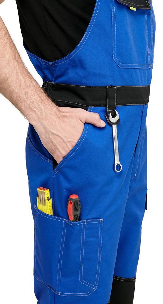 Костюм мужской рабочий летний Гудзон NEW с пк василек-черный